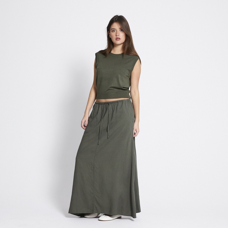Fine-knit vest "Vickie" Army Green